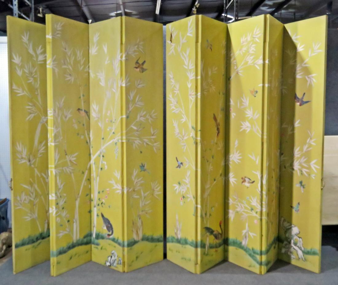 2 CHINOSIERIE HAND PAINTED 6 PANEL SCREENS/ROOM (1 of 14)