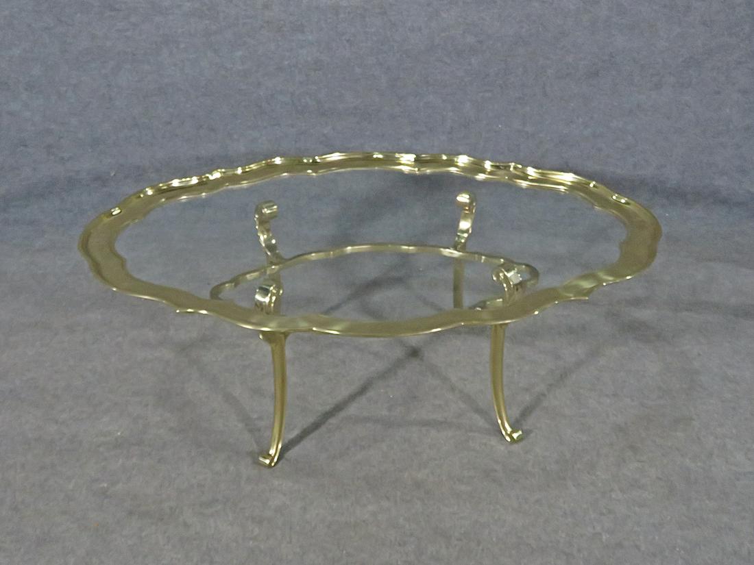 BRASS COFFEE TABLE ATTR LA BARGE (1 of 11)