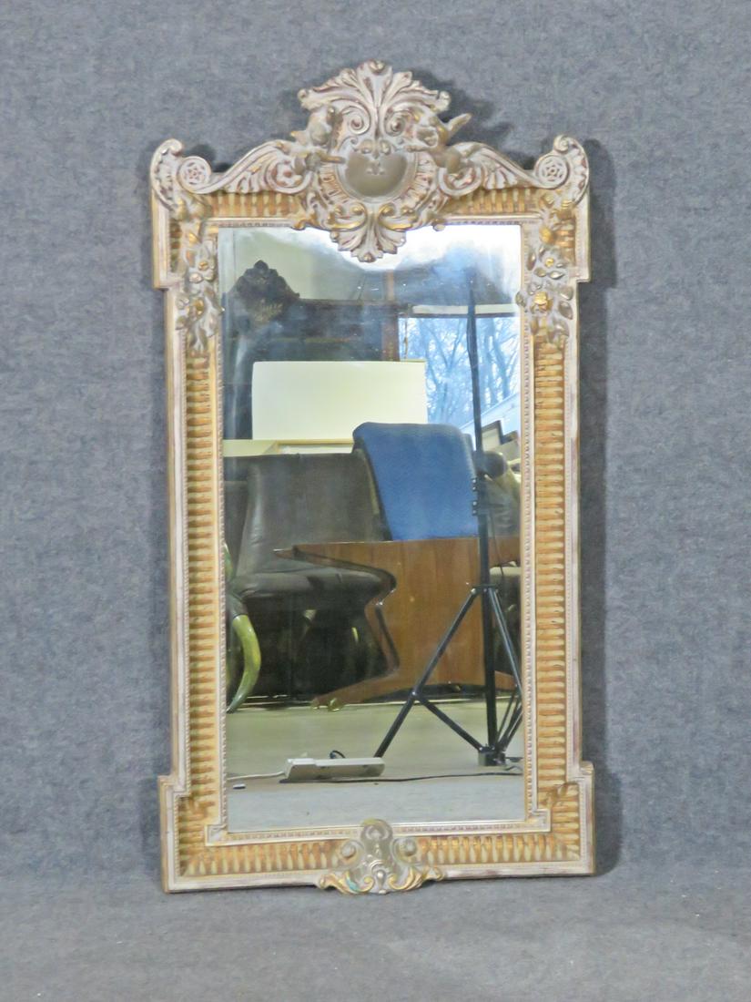 CARVED CHERUB FIGURAL MIRROR (1 of 11)