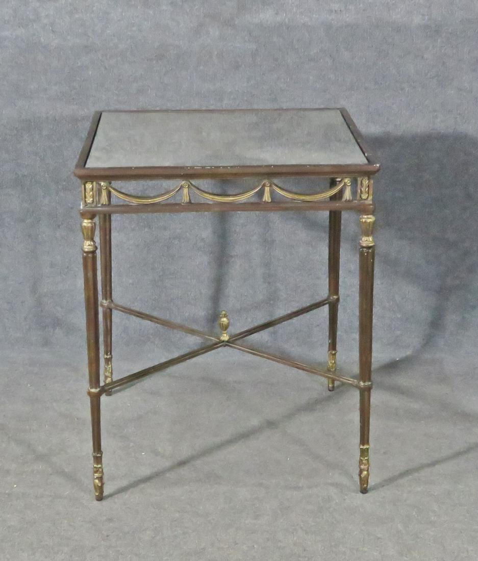 METAL DIRECTOIRE STYLE END TABLE (1 of 9)