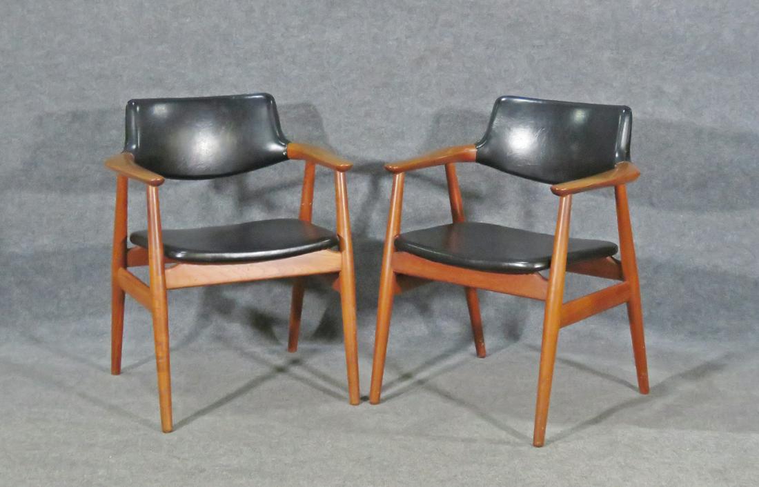 PAIR DANISH ARM CHAIRS (1 of 7)