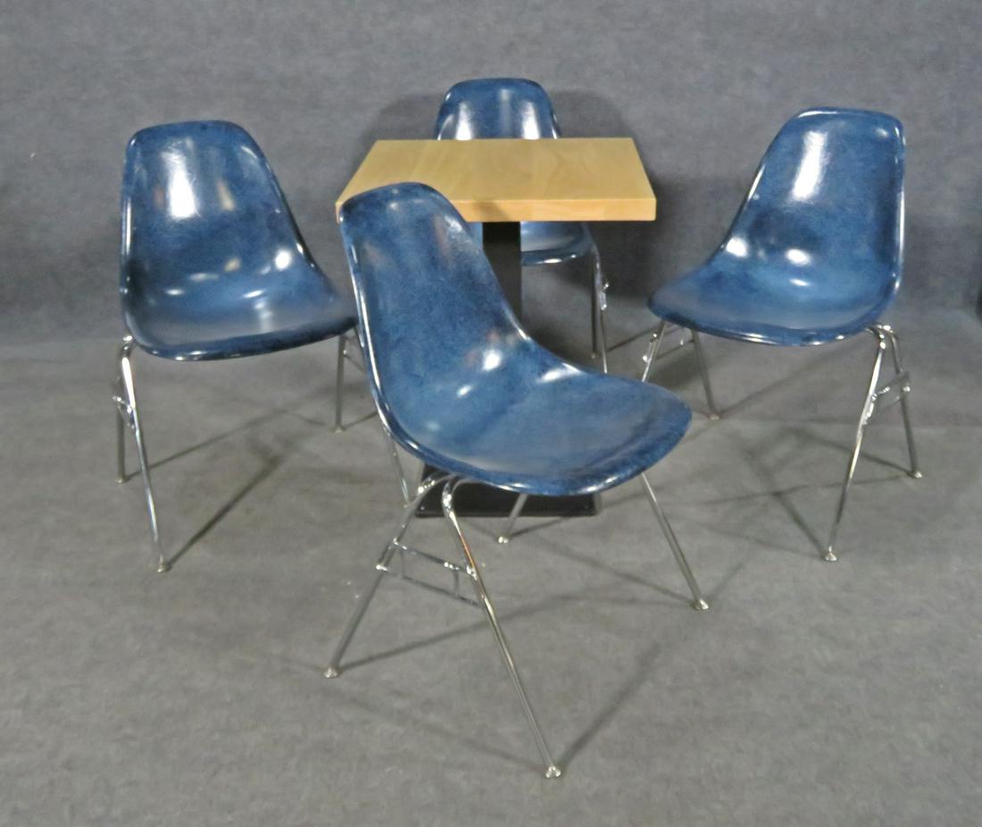 4 EAMES FOR MODERNICA STACKIING CHAIRS & OAK TABLE (1 of 9)