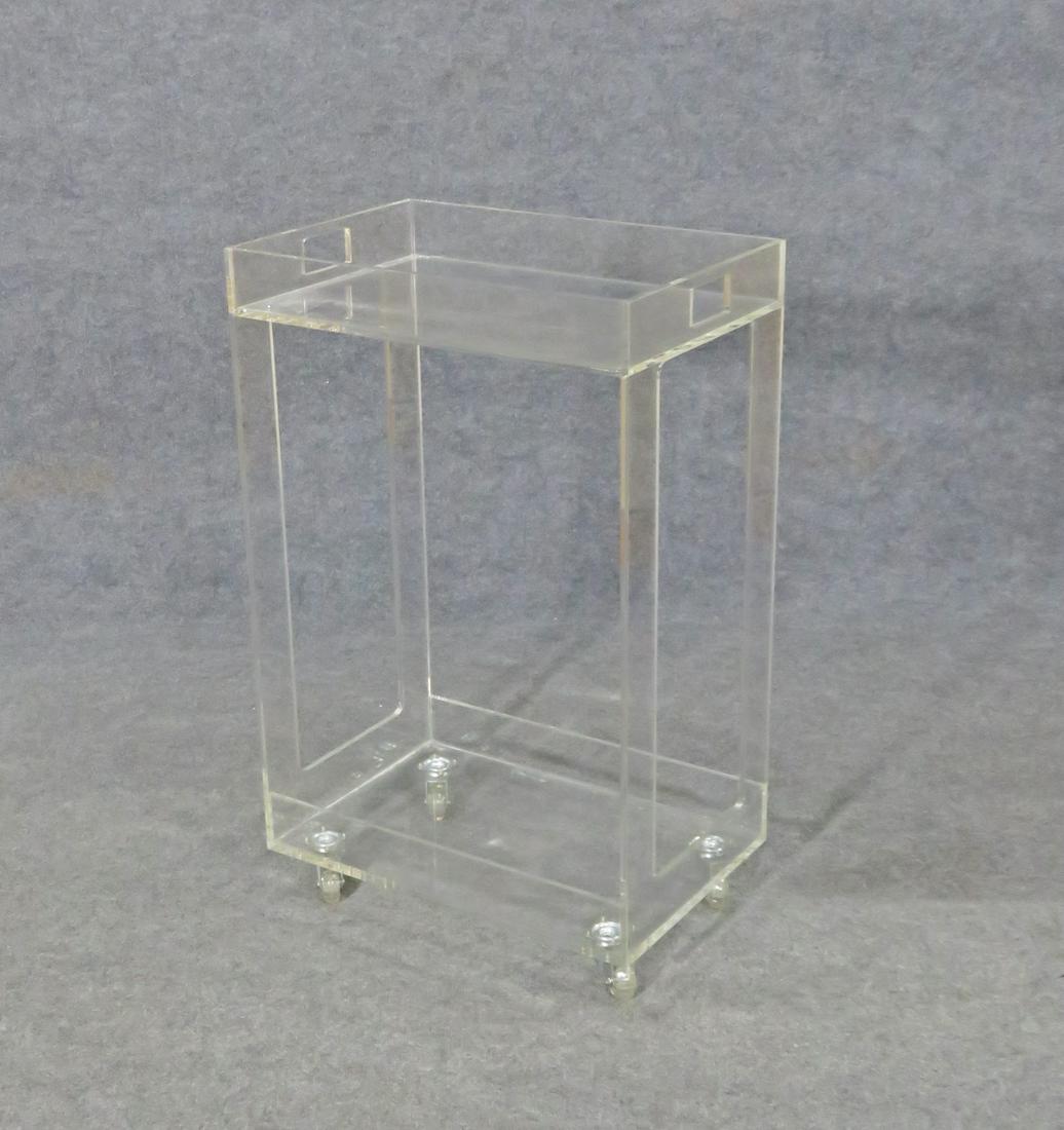 LUCITE 2 TIER TEA CART (1 of 6)