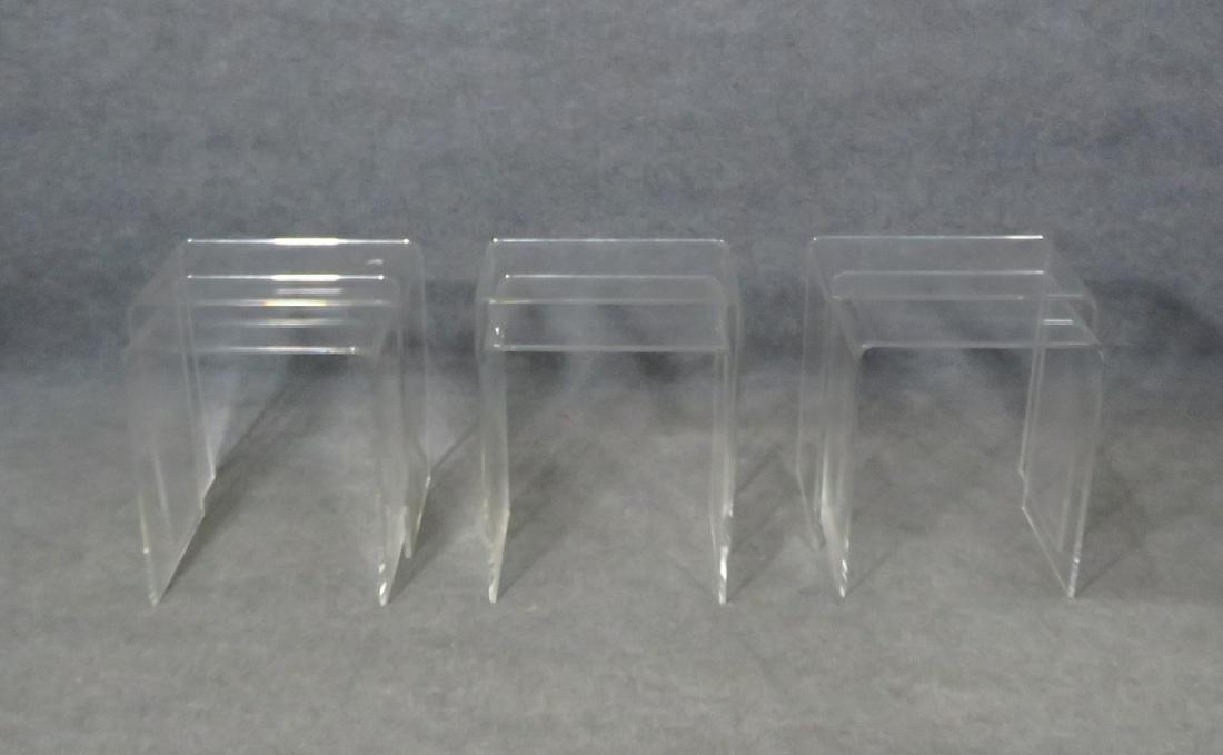 6 MCM LUCITE STACKING TABLES (1 of 8)