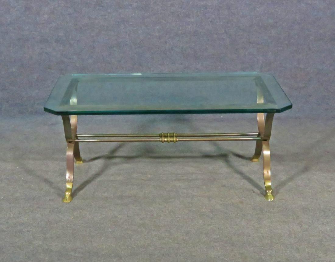 MCM JANSEN STYLE GLASSTOP COFFEE TABLE (1 of 10)