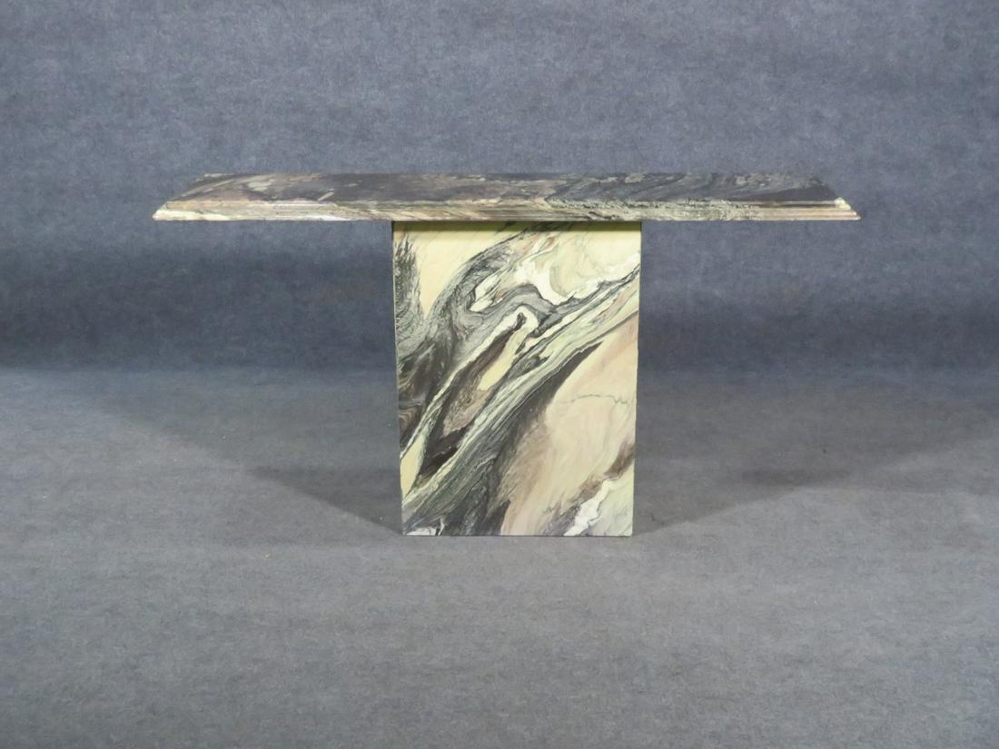 ITALIAN DRAMATIC GRAIN MARBLE CONSOLE TABLE (1 of 10)