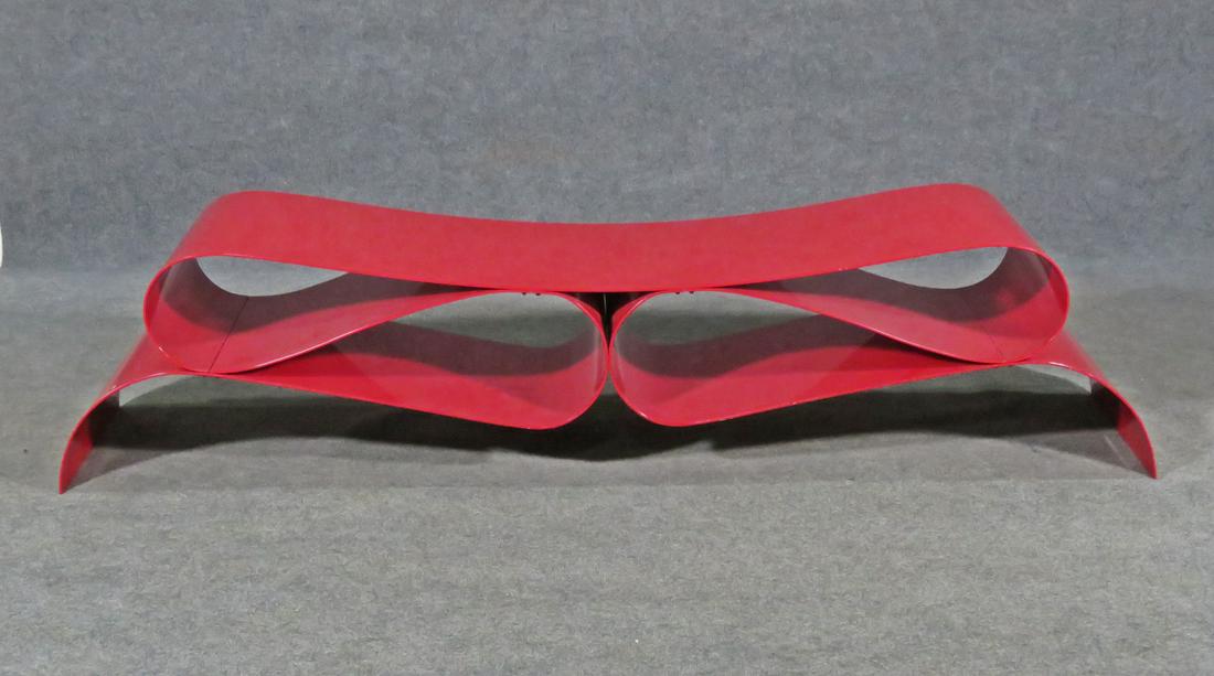 AGENORE FABBRI BENCH FOR TECNO: Nastro di Gala. Designed by Agenore Fabbri for Tecno. 14 1/4" h x 63 1/4" w x 15 3/4" d.