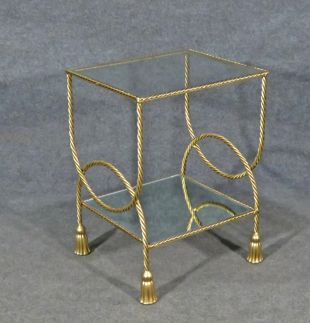 ROPE TWIST ITALIAN 2 TIER END TABLE (1 of 8)