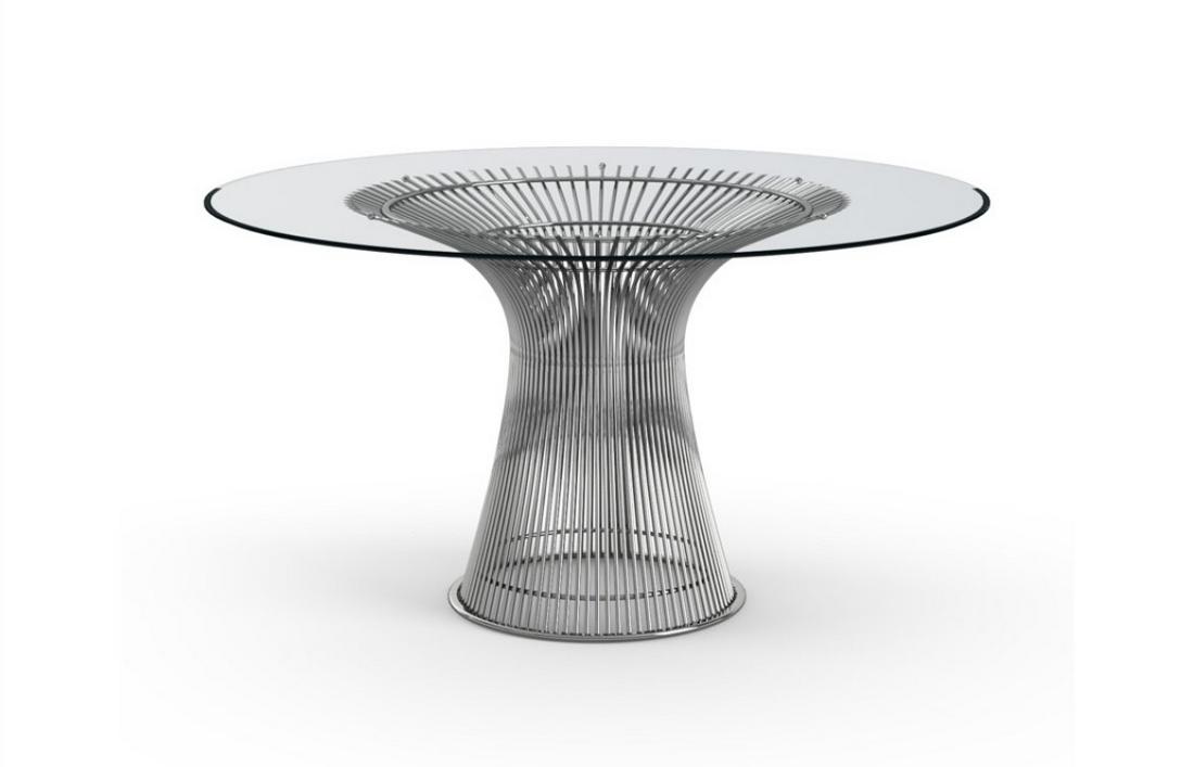 GLASS TOP DINING TABLE attr. WARREN PLATNER (1 of 4)