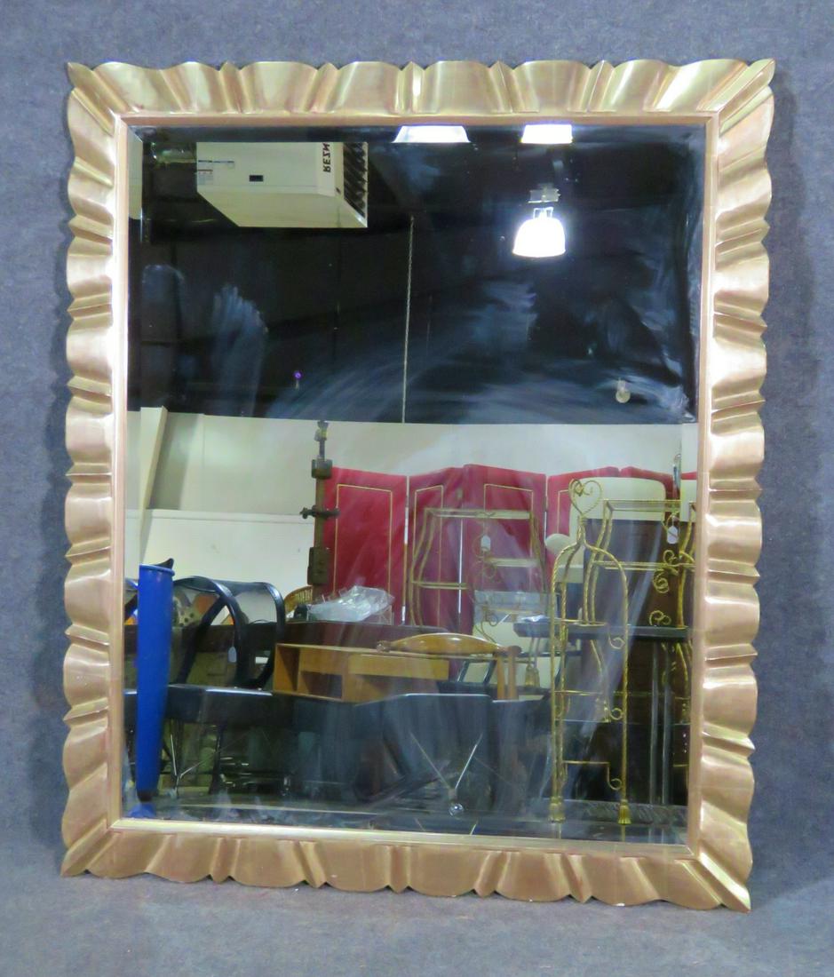 SILVER GILT HOLLYWOOD REGENCY STYLE MIRROR (1 of 7)