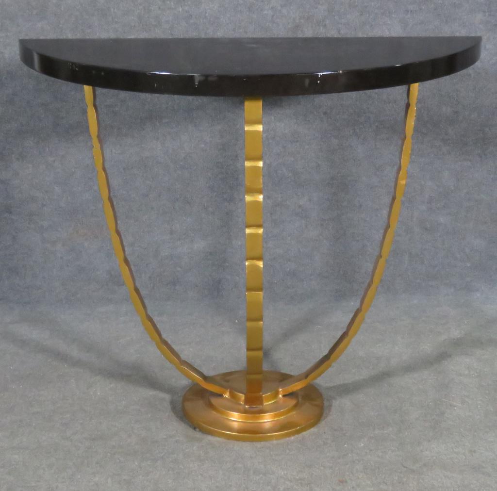 DECO STYLE DEMILUNE CONSOLE TABLE (1 of 10)