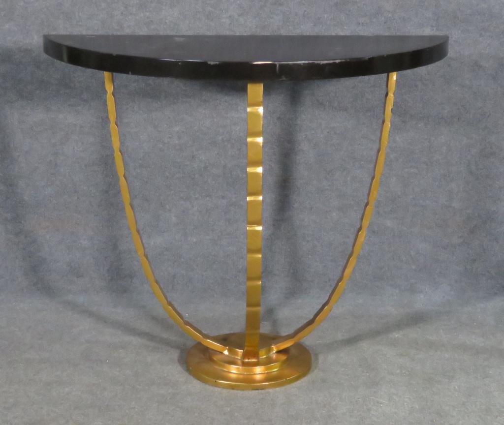 DECO STYLE DEMILUNE CONSOLE TABLE (1 of 9)