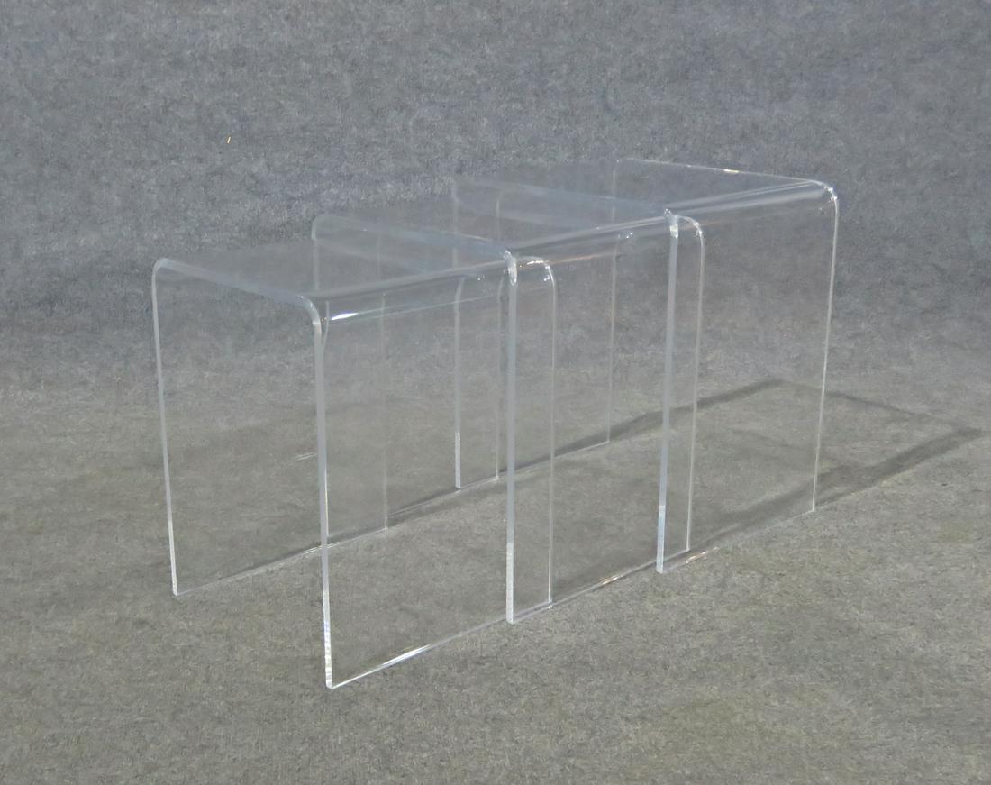 3 LUCITE NESTING TABLES (1 of 4)
