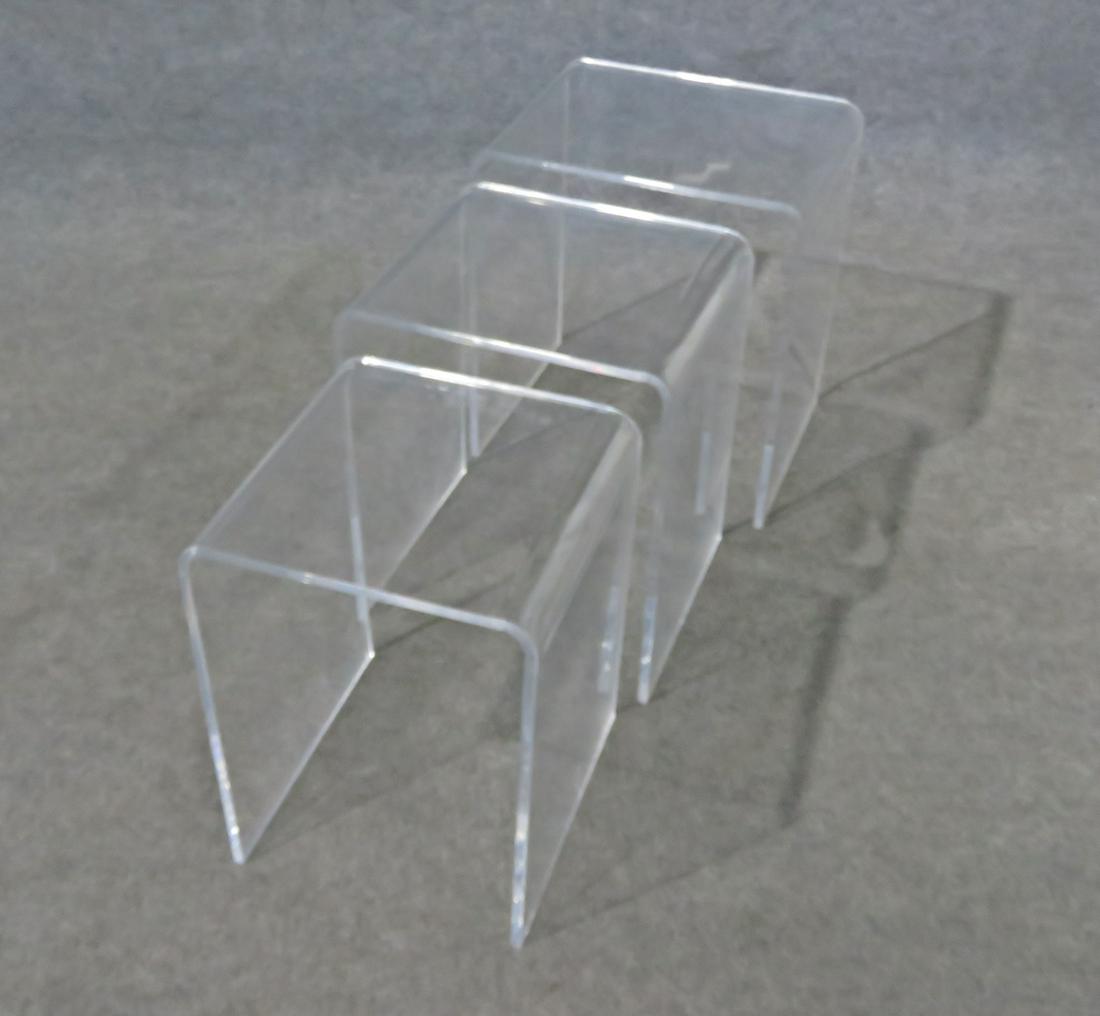 3 LUCITE NESTING TABLES (1 of 6)