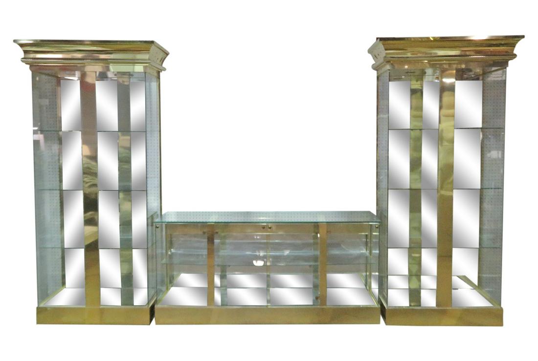 POST MODERN 3 PART CURIO/VITRINE (1 of 16)