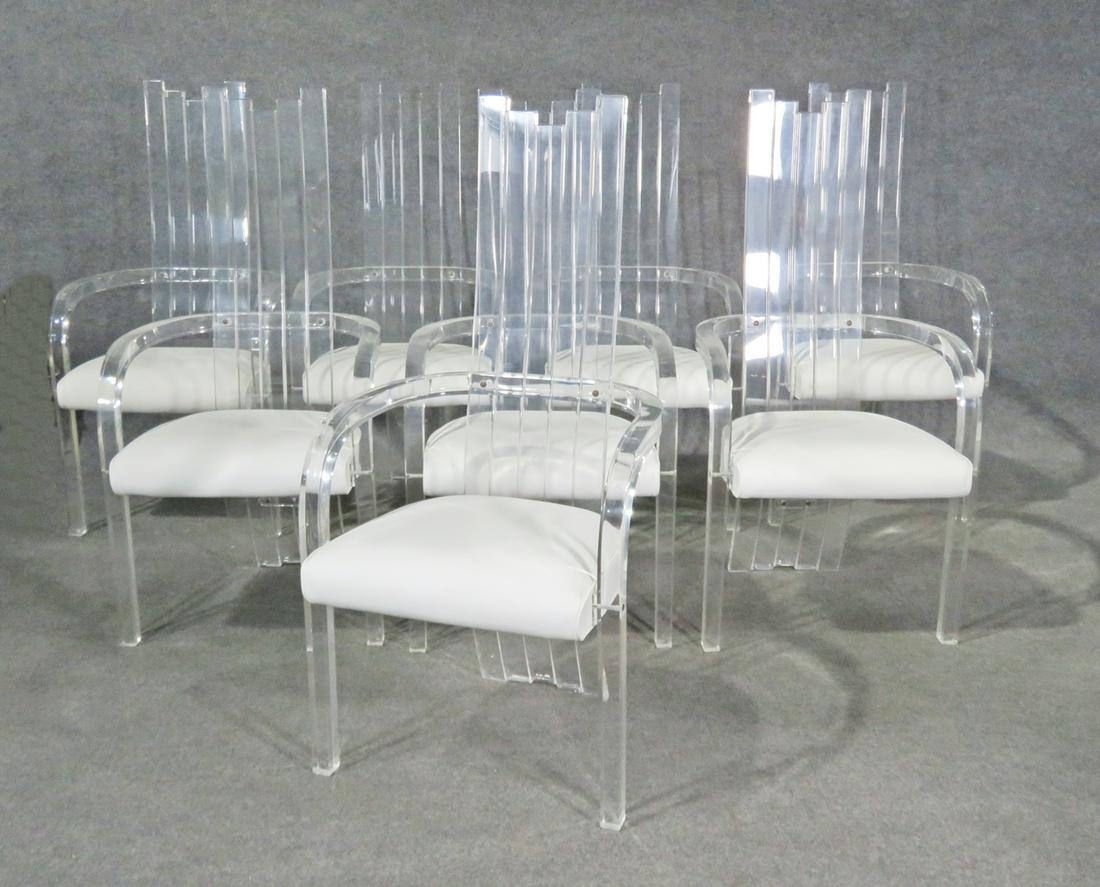 8 LUCITE ARM CHAIRS (1 of 6)