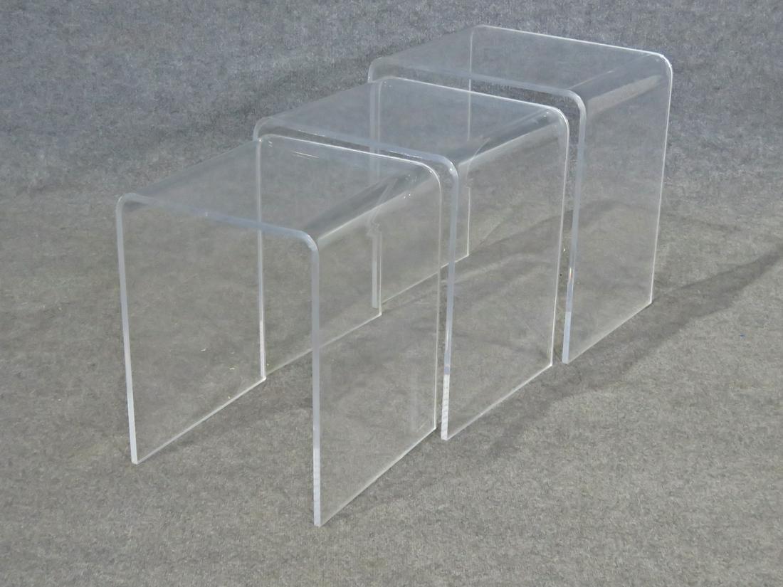 3 LUCITE NESTING TABLES (1 of 7)
