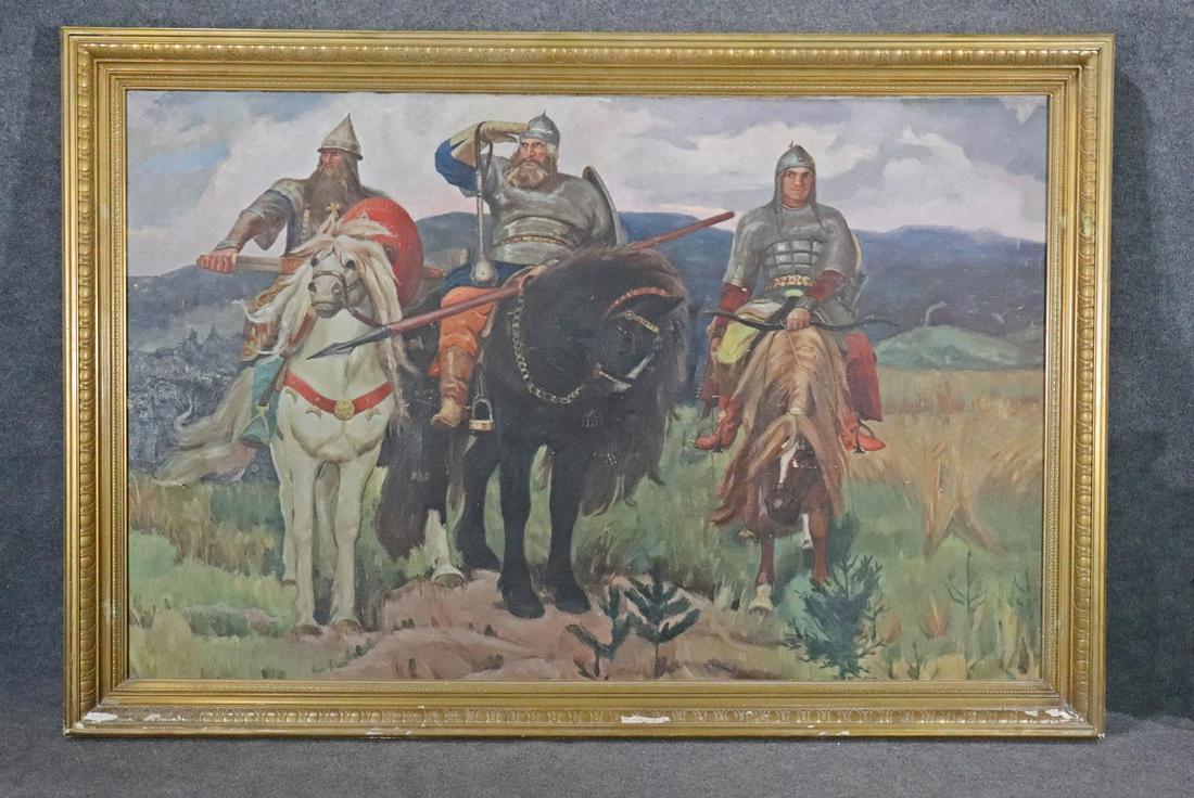 19TH C PAINTING OF VIKINGS ON HORSEBACK (1 of 11)