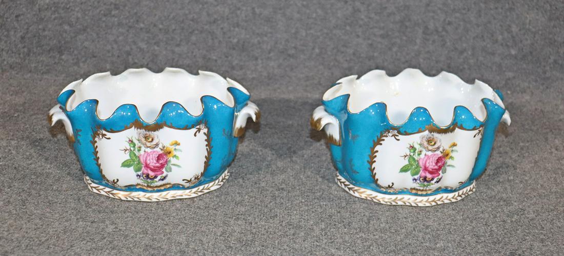 PAIR OLD PARIS STYLE CASHE POTS (1 of 8)