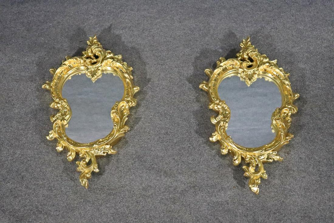 PAIR SMALL LOUIS XV STYLE MIRRORS (1 of 11)