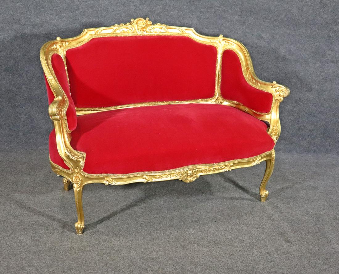 LOUIS XV STYLE SETTEE (1 of 8)