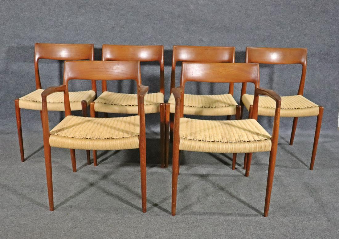 6 J.L MOLLER DANISH TEAK DINING CHAIRS (1 of 17)