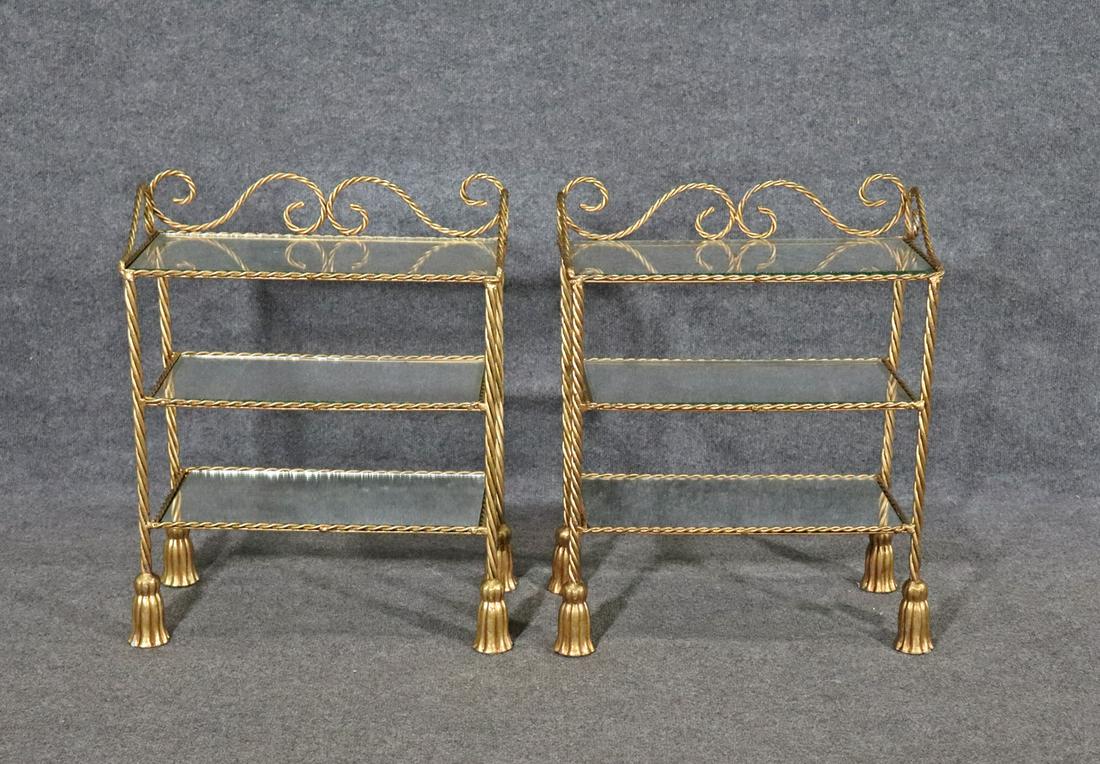 PAIR NAPOLEONIC STYLE SMALL ETAGERES (1 of 10)
