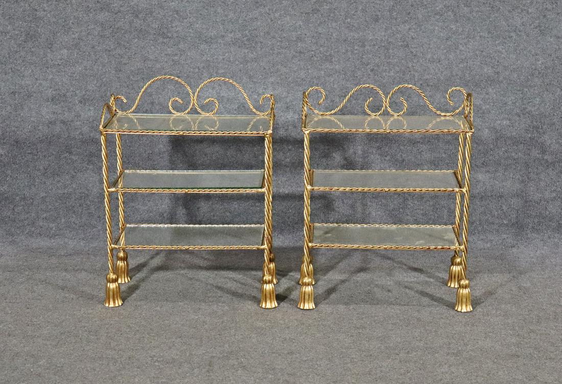 PAIR NAPOLEONIC STYLE SMALL ETAGERES (1 of 8)