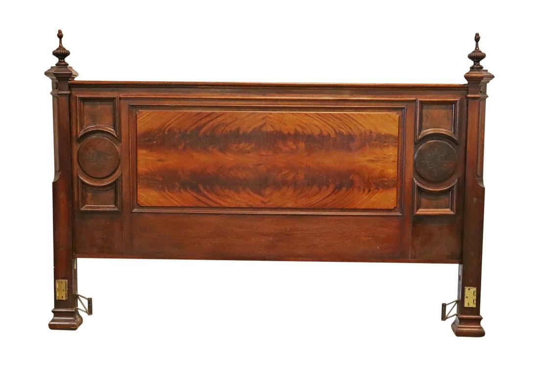 VICTORIAN MAHOGANY HEADBOARD (1 of 12)
