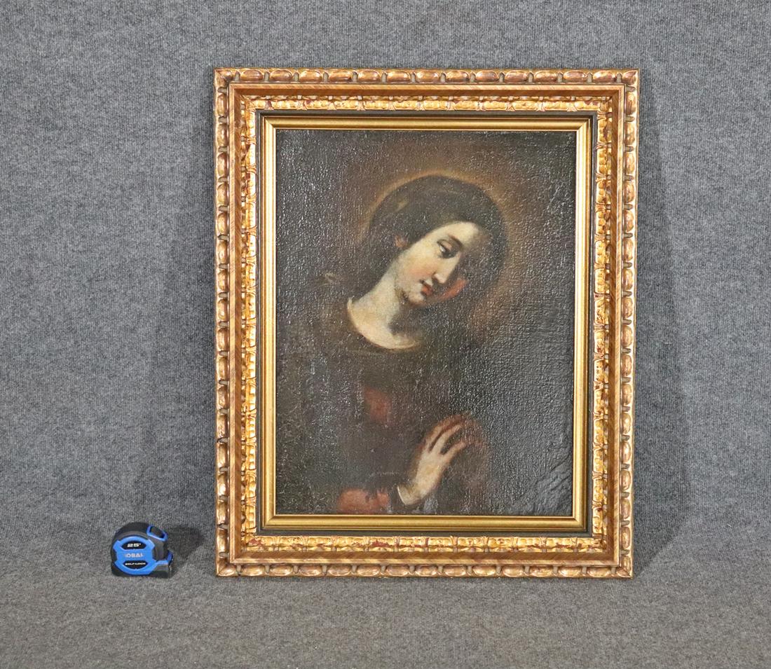 19TH C PAINTING OF THE VIRGIN MARY (1 of 7)