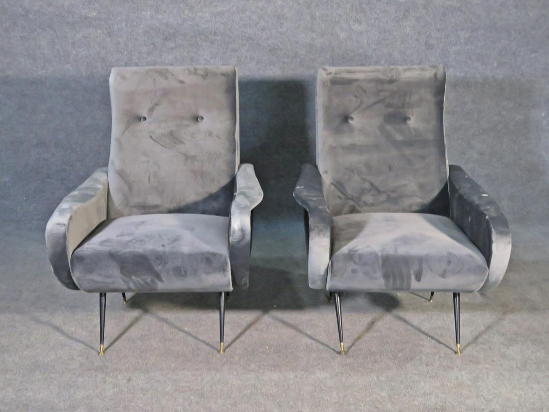 PAIR ZANUSO STYLE CHAIRS (1 of 5)