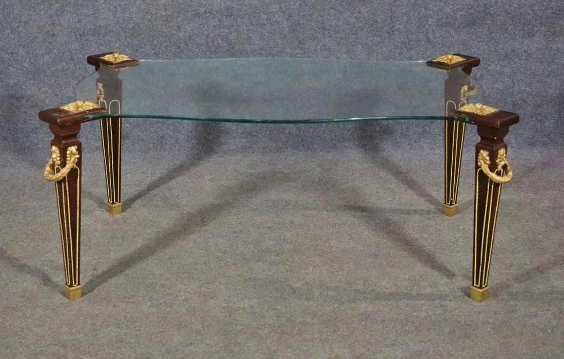 JANSEN STYLE GLASS TOP COFFEE TABLE (1 of 8)