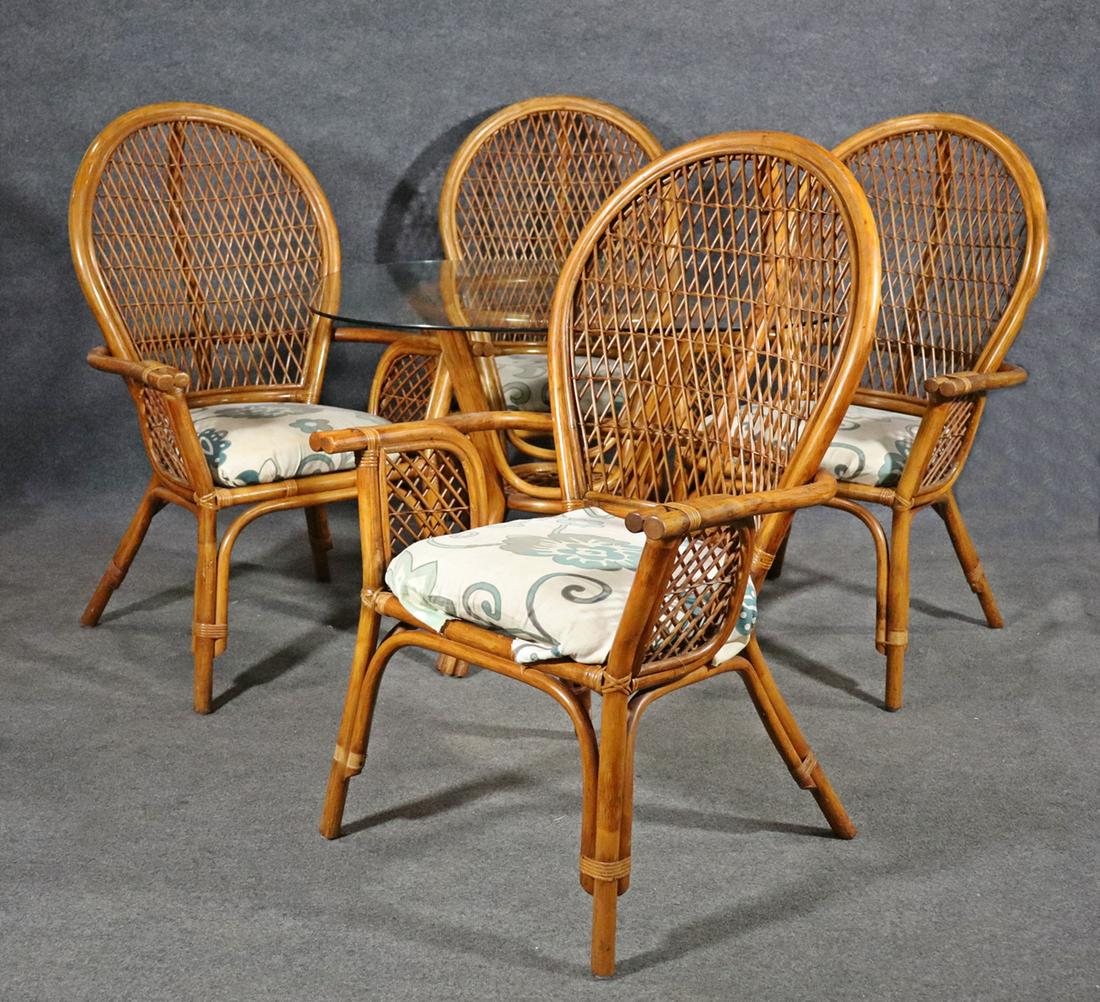 BAMBOO DINING TABLE AND CHAIRS (1 of 11)