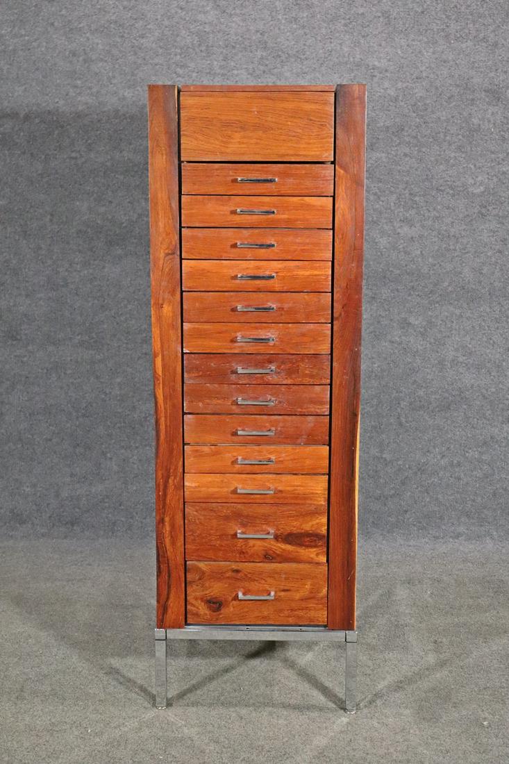 MCM MILO BAUGHMAN STYLE CUSTOM ROSEWOOD JEWELRY CABINET (1 of 9)