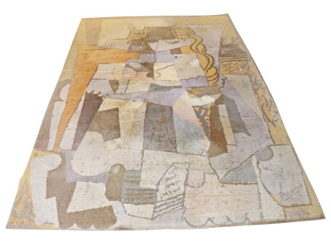 PICASSO SIGNED MID CENTURY MODERN ROOM SIZE RUG (1 of 9)