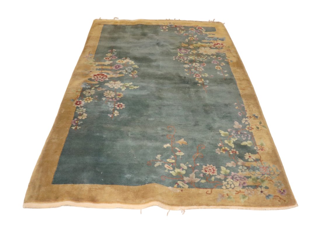 SMALL ANTIQUE CHINESE RUG (1 of 8)