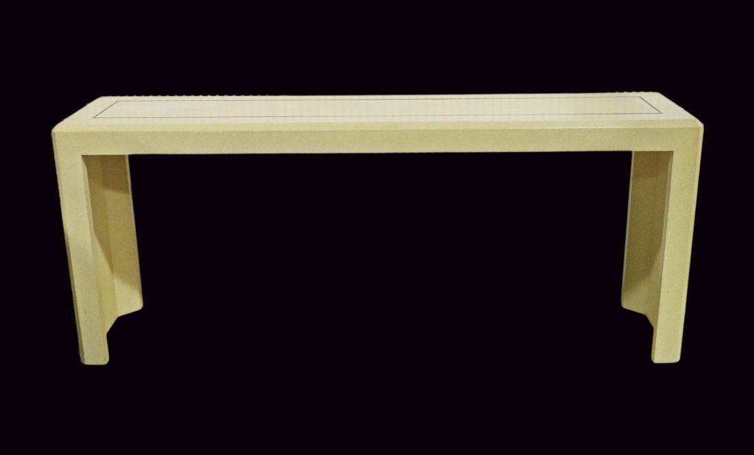 MARGE CARSON INC. BRASS INLAID CONSOLE (1 of 10)