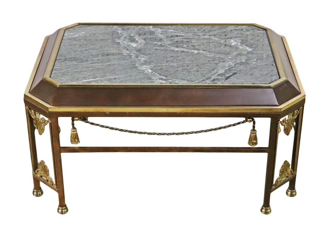ANTIQUE MARBLE TOP COFFEE TABLE (1 of 8)