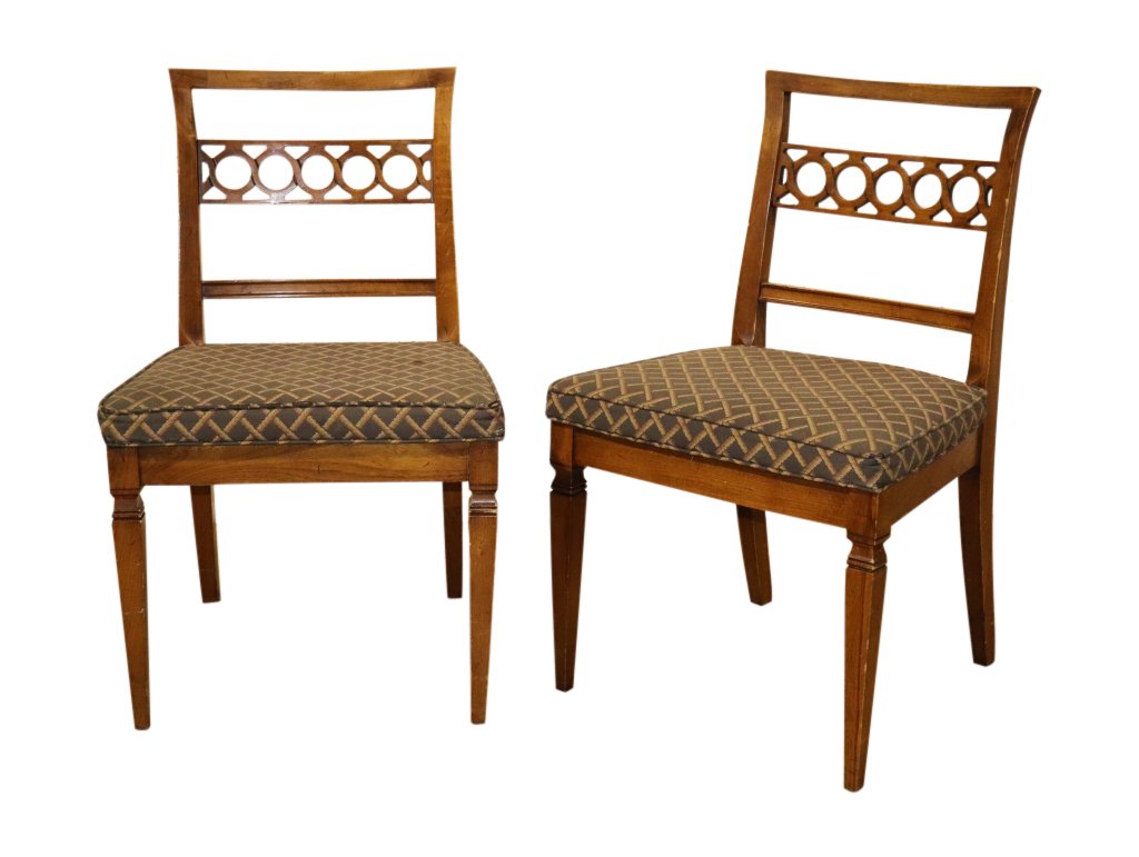 PAIR CONTINENTAL ANTIQUE SIDE CHAIRS (1 of 9)