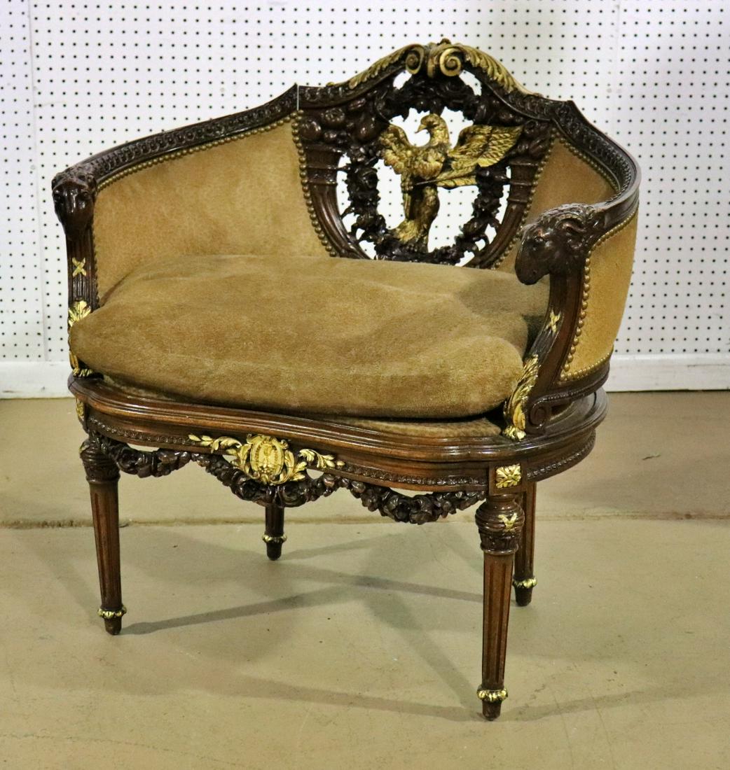 LOUIS XVI STYLE RAM HEAD BERGERE (1 of 9)
