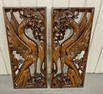 PAIR CARVED MAHOGANY ARCHITECTUAL ELEMENTS