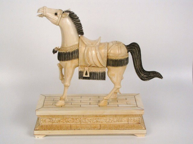 Pr. CHINESE IVORY HORSES - 2