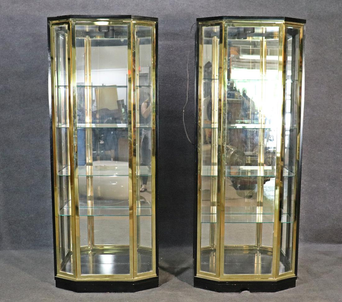 PAIR MASTERCRAFT CURIO CABINETS (1 of 12)