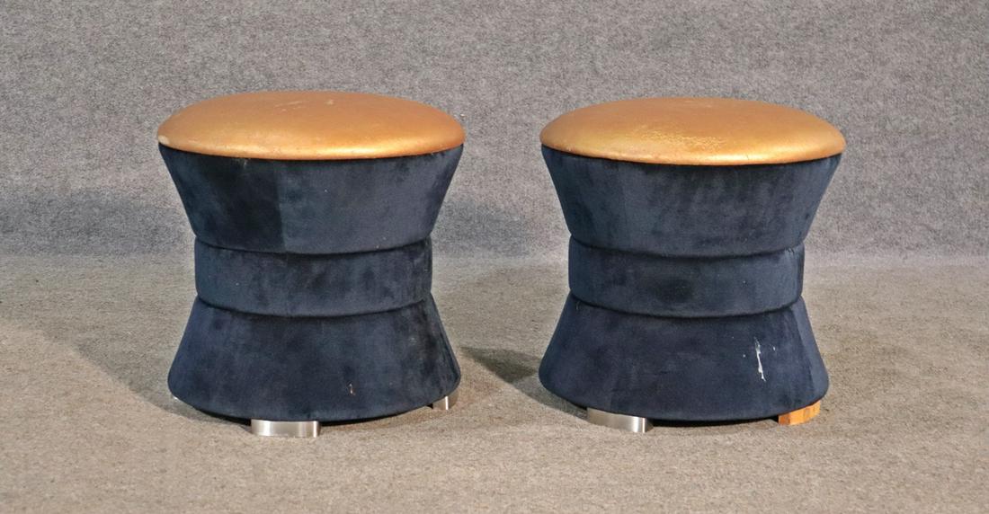 PAIR MID CENTURY MODERN STOOLS (1 of 9)