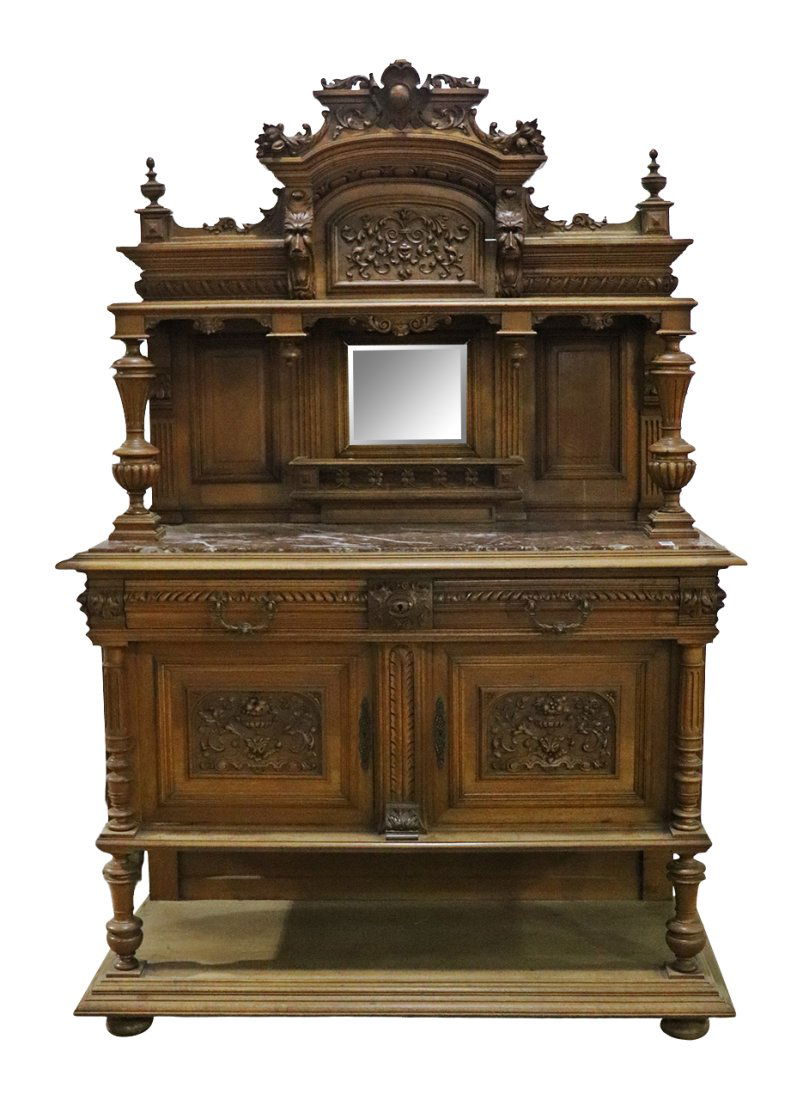 CARVED MARBLE TOP SERVER (1 of 10)