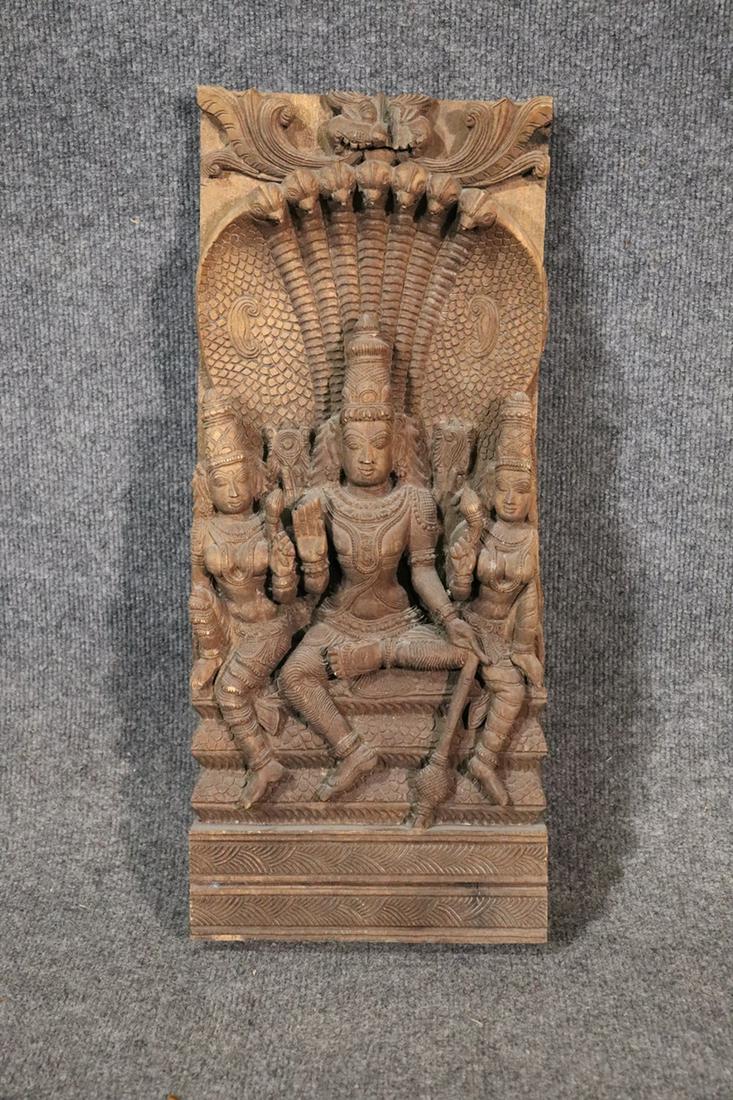 WOOD CARVED ASIAN PANEL (1 of 8)