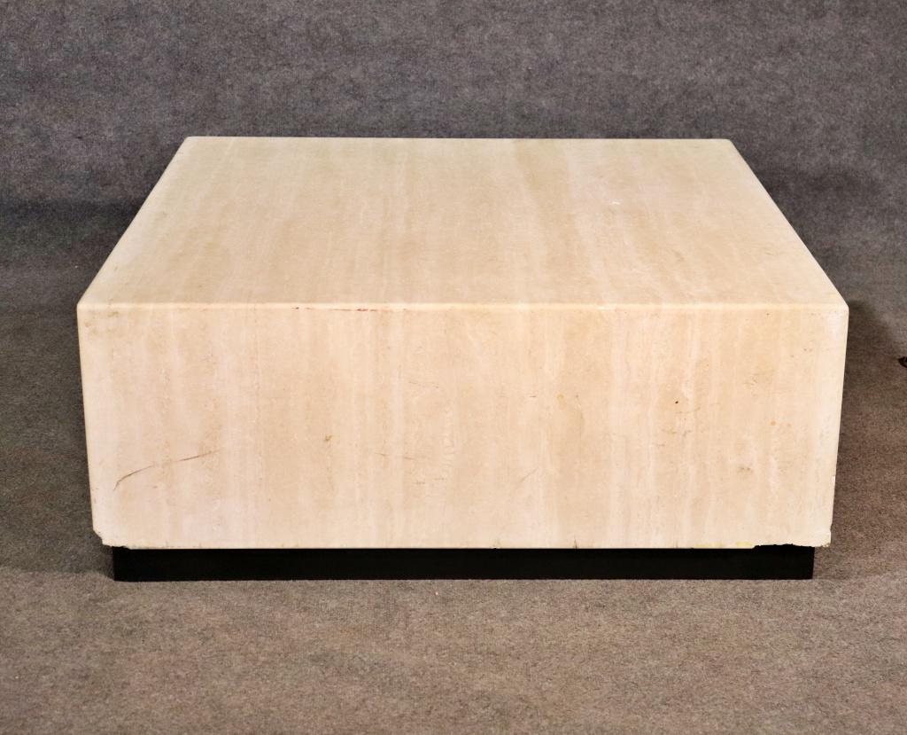 MCM STONE/TRAVERTINE COFFEE TABLE (1 of 7)