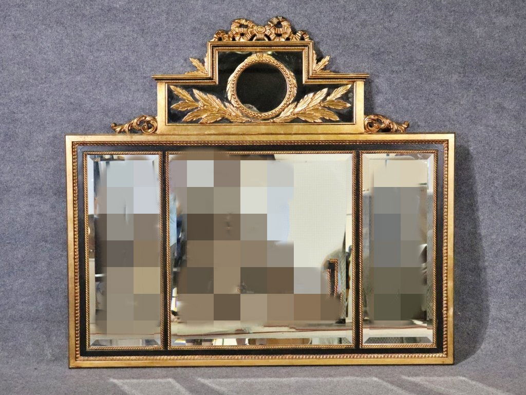 LA BARGE ITALIAN GILT & EBONIZED MIRROR (1 of 10)
