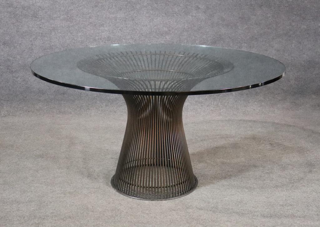 WARREN PLATNER GLASS TOP CENTER TABLE (1 of 7)