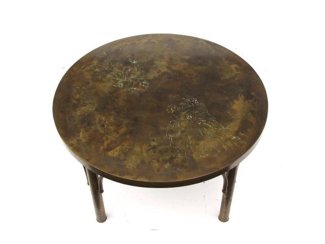PHILIP & KELVIN LAVERNE COFFEE TABLE: Very good condition. 16 3/4"h. x 30 1/4"w.